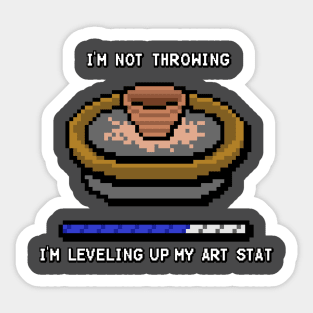 Throwing level Up Sticker